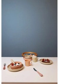 Piros-lazacszínű szilikon gyerek evőeszköz szett 3 db-os Rose Mix – Cam Cam Copenhagen