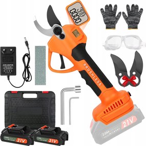 Erős Metszőolló Elektromos Kerti Ágakhoz 2X Akkumulátor