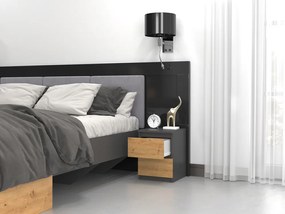 Riano MIX M2 éjjeliszekrény, 30x40x30 cm, antracit-tölgy