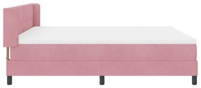 Boxspring Ágy Matrac Fészek Rózsaszín 180x200 cm Bársonyos