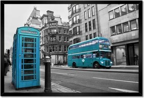 Poszterek keretben 60x40 Petrol blue in London