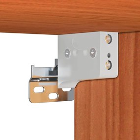 Fali Szekrények 2 pcs Viaszbarna 100 x 30 x 35 cm Tömör fenyőfa