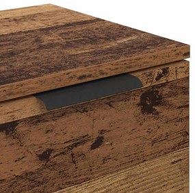 Oldalszekrények fiókkal 2 pcs Öreg fa 60 x 30 x 70 cm Faanyag