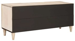 TV szekrény polcokkal Fehér 105 x 33 x 46 cm tömör mangófa