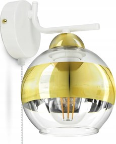 Fali lámpa fehér arany Glass KW1