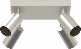 vidaXL Mennyezeti spotlámpa fényszórókkal Nikkel 26 x 26 x 16 cm Fém