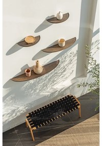 Barna tölgyfa fali polc 100 cm Mu – Gazzda