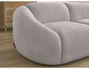 Világosszürke buklé kanapé 230 cm Tina – Bobochic Paris