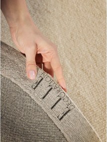 Bézs kézi szövésű gyapjú kerek szőnyeg ø 160 cm Puristic Knots – Elle Decoration