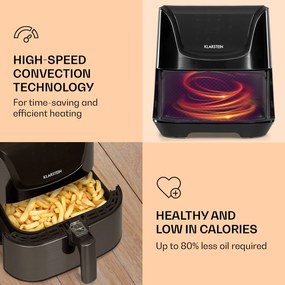 AeroVital Deluxe, forrólevegős fritőz, 1700 W, 5,4 l, rozsdamentes acél