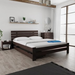 PARIS magasított ágy 140x200 cm, diófa Ágyrács: Lamellás ágyrács, Matrac: Somnia 17 cm matrac