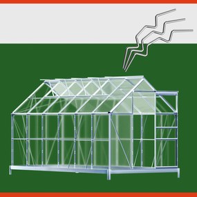 Gardebruk® Kerti üvegház 380x190x195 cm + alap