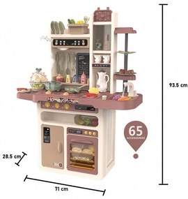 PROCART Gyerekkonyha, 65 db, hideg gőz, fények, hangeffektek, vízkör, zenepanel, 93,5x71x28,5 cm