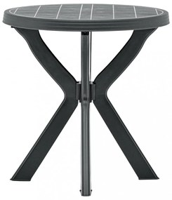 antracitszürke műanyag bisztróasztal Ø70 cm