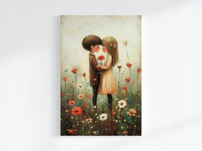 Poszter Gyerekek Rét Virágok Szerelem Szerelmes Pár 40x60