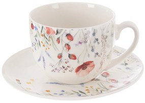 Orion Porcelánový hrnek s podšálkem Mák, 0,28 l