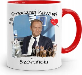 Donald Tusk Piros Bögre Platform Ajándék fényképes nyomtatással