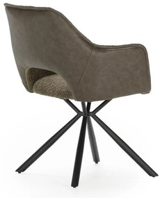 Zöld kárpitozott karfás étkezőfotel szett 2 db-os Mariel – Marckeric