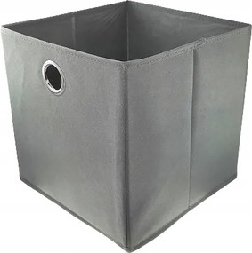 Összecsukható Textil Tároló Doboz 31x31x31cm Szürke Rendszerező