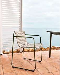 Szürkészöld fém kerti szék Maurina – Kave Home