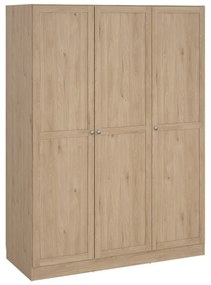 Natúr színű ruhásszekrény tölgyfa dekorral 147x200 cm Billund – Tvilum