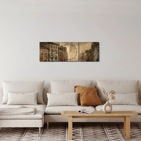 Kép - A város festése (órával) (90x30 cm)