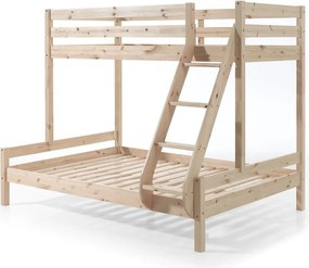 Pino Martin borovi fenyő emeletes gyerekágy, 140x200/90x200 cm - Vipack
