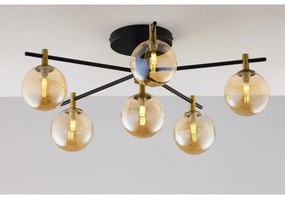 Jupiter 2033 - Felületre szerelhető csillár FIGARO 6xG9/10W/230V fekete/arany/bézs