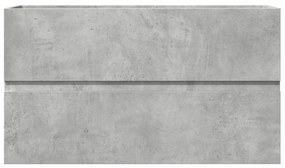 Betonszürke szerelt fa függő fürdőszobaszekrény 80x38,5x45 cm