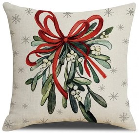 Karácsonyi párnahuzat MISTLETOE 45x45 cm, színes