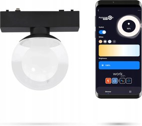 Reflektor Zigbee Tuya Gömb 6W B80 Slim Track és FiberFLEX 48VDC 3000-6000K