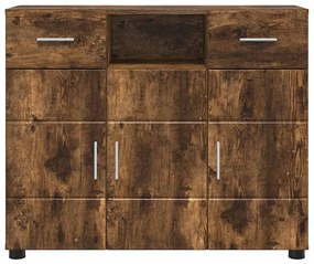 Széf fiókkal ajtóval Füstölt tölgy 88.5 x 30.5 x 73 cm Faanyag