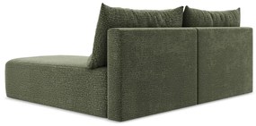 Zöld kinyitható-tárolóhelyes sarokkanapé (jobb oldali) Kalena – Makamii