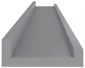 4 db szürke fali polc 80 x 9 x 3 cm
