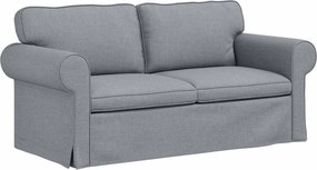 vidaXL Kanapé Világosszürke 215 x 82 x 80 cm szövet