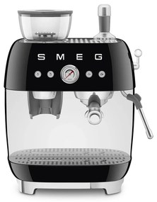 SMEG 50-es retro stílusú EGF03 karos kávéfőző kávédarálóval 2 csésze fekete - Smeg