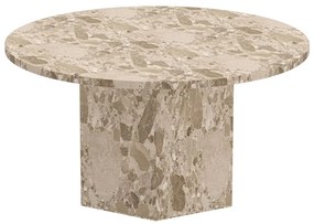 Világosbarna márvány kerek dohányzóasztal ø 80 cm Naxos – Actona