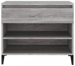 szürke sonoma színű szerelt fa cipősszekrény 70x36x60 cm