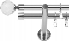 Dupla Függönykarnis 280 CM 19+19 MM Fém Modern Nagy Végválaszték