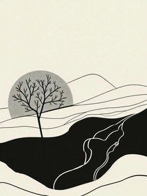 Poszter 15x20cm Hullámos Hold