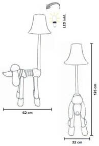 Happy Lamps - LED Gyerek állólámpa BELLO LED/5,4W/230V pudli