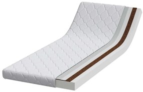 Matrac Kókuszréteggel Fehér 200 x 80 cm PU hab