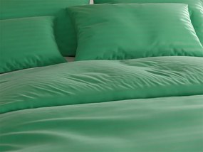 Szállodai mikroszálas ágyneműhuzat JASMINE sötétzöld - 2 cm csíkos Ágyneműhuzat mérete: 2 db 70 x 90 cm | 200 x 220 cm