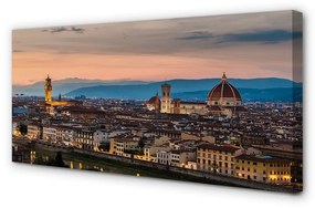 Canvas képek Olaszország Panorama székesegyház hegyek 120x60 cm