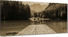 Festmények 115x55 Híd a hegyekben Hegyek