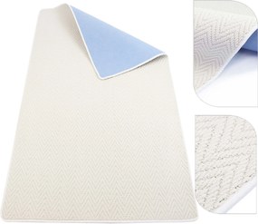 080x200cm Nappali Szőnyeg Divatos Finom Halszálka Krémszínű Hampton