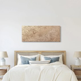 Kép - Rajzolt virágok (120x50 cm)