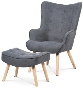 Fülkés fotel lábtartóval GREY2, szürke