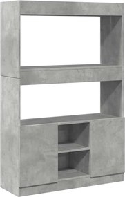 vidaXL betonszürke szerelt fa magasszekrény 92 x 33 x 140 cm