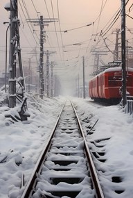 Poszter 61x90,5cm Utazás a síneken